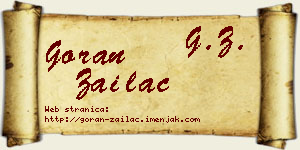 Goran Zailac vizit kartica